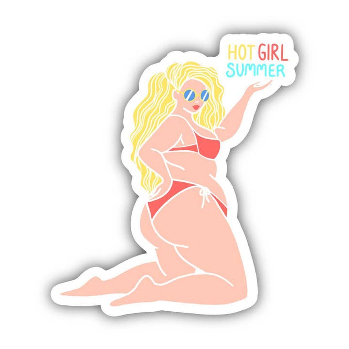 Hot Girl Summer Blonde Sticker for wholesale by Big Moods