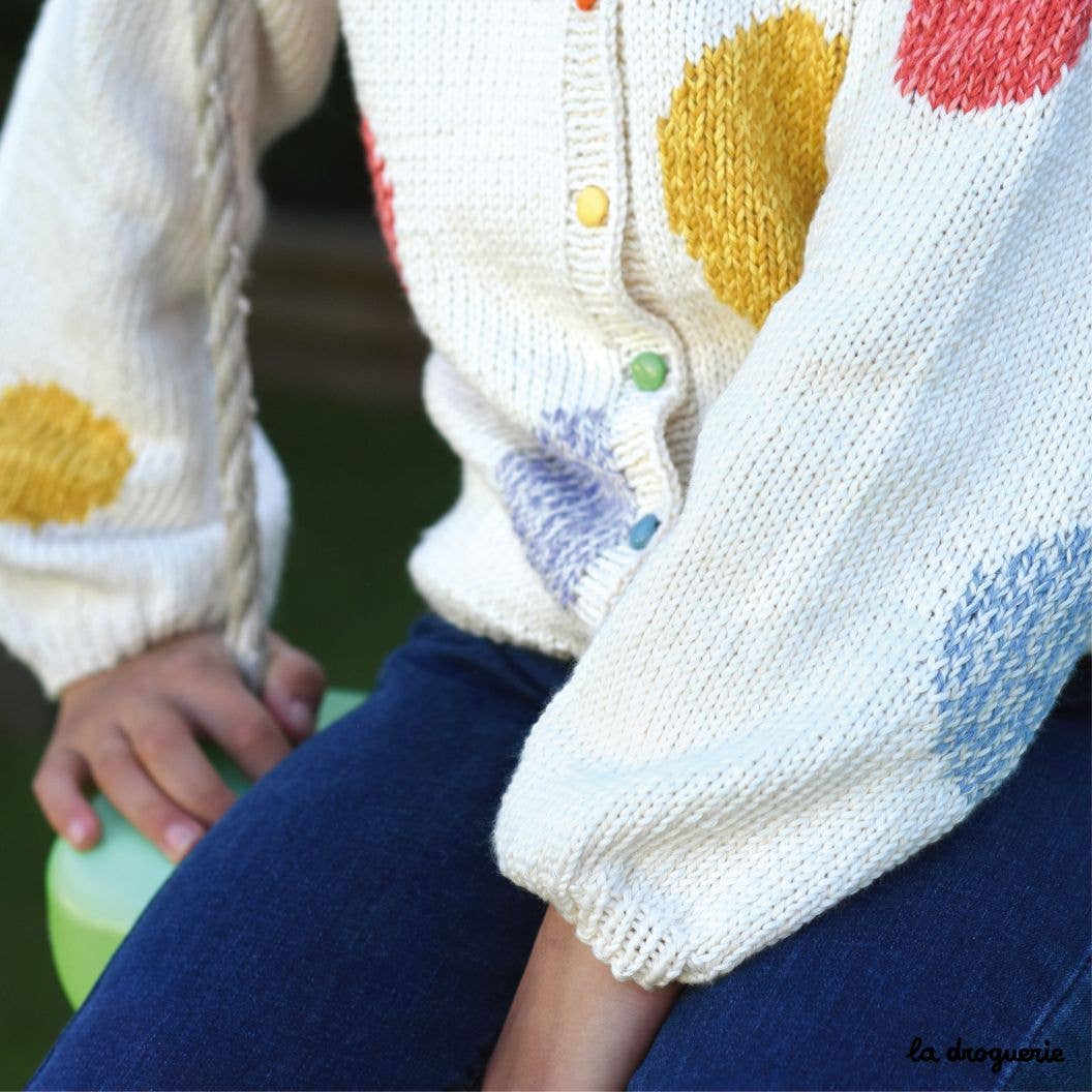LA DROGUERIE - Vente Accessoire de tricot/crochet - Patron tricot du cardigan enfant "Sucre d'orge"1