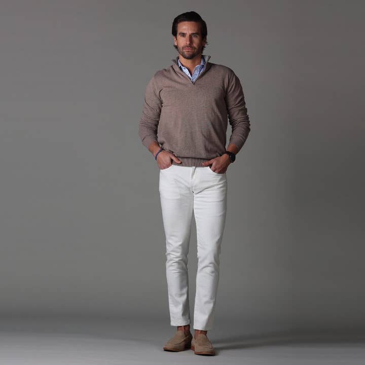 Collars & Co. - Wholesale Polo - Men's - Semi-Spread Collar Polo Blue Tattersall1