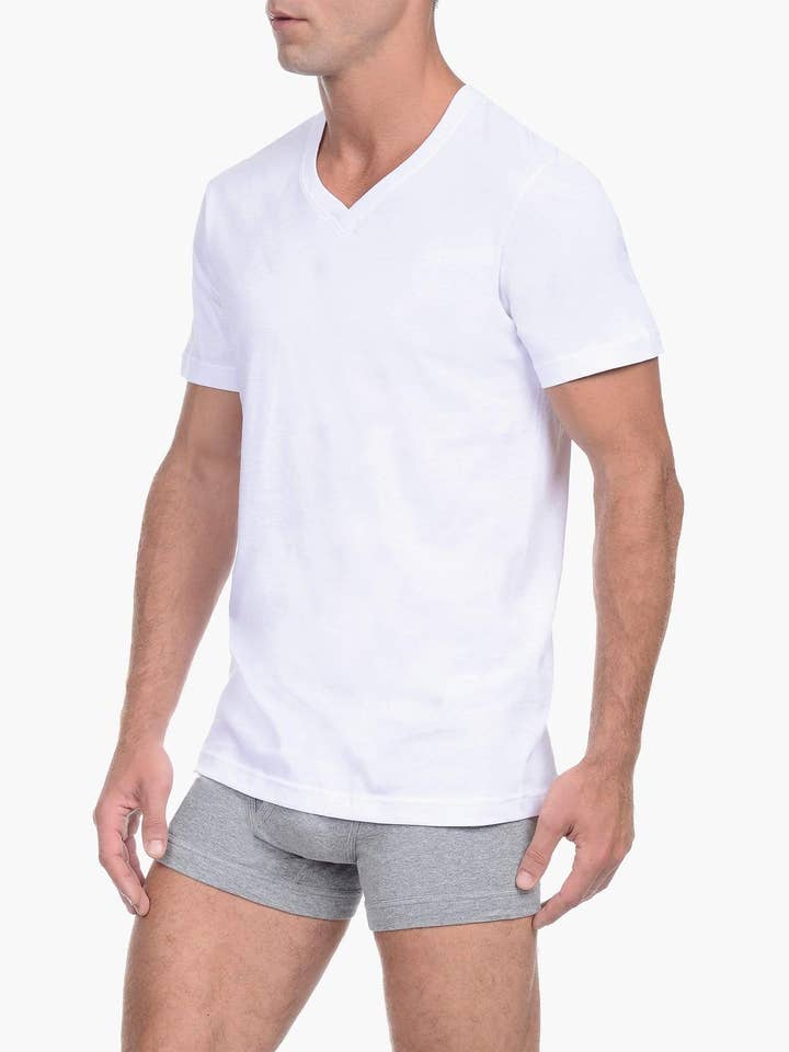 Essential bomull V-hals T-Shirt 3-Pack för wholesale av 2(X)IST