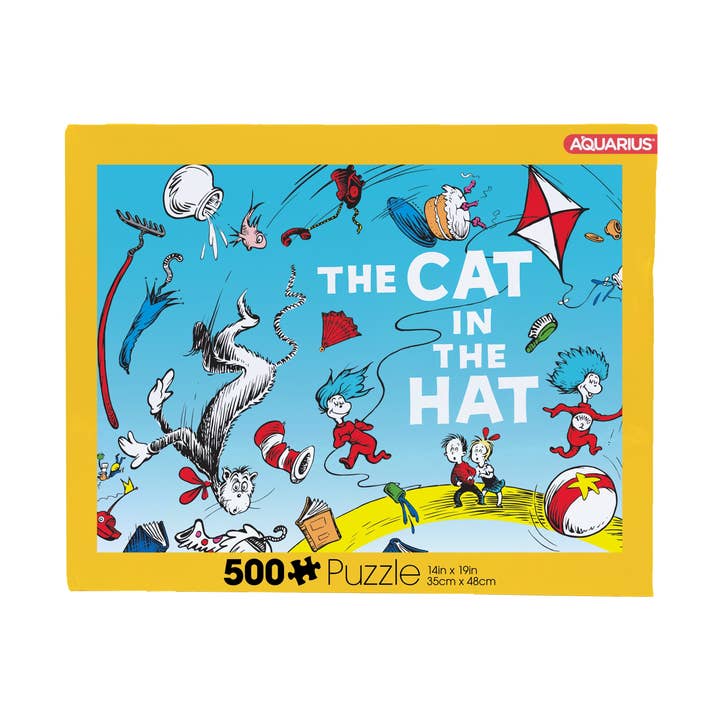 Cat in The Hat 500 Piece Jigsaw Puzzle for wholesale by AQUARIUS, GAMAGO, ICUP, & ROCK SAWS by NMR Brands