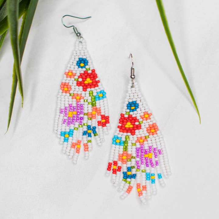 Lucia's Imports - Wholesale Dangle Earrings - Flower Fringe Earrings