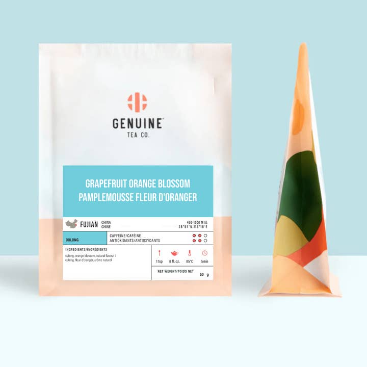 Grapefruit Orange Blossom Oolong Tea for wholesale by Genuine Tea