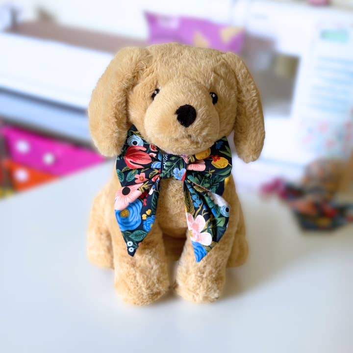 Annie & Val Handmade - Vendita all'ingrosso Papillon - Cani - Papillon per cani Navy Floral Rifle Paper Co.2