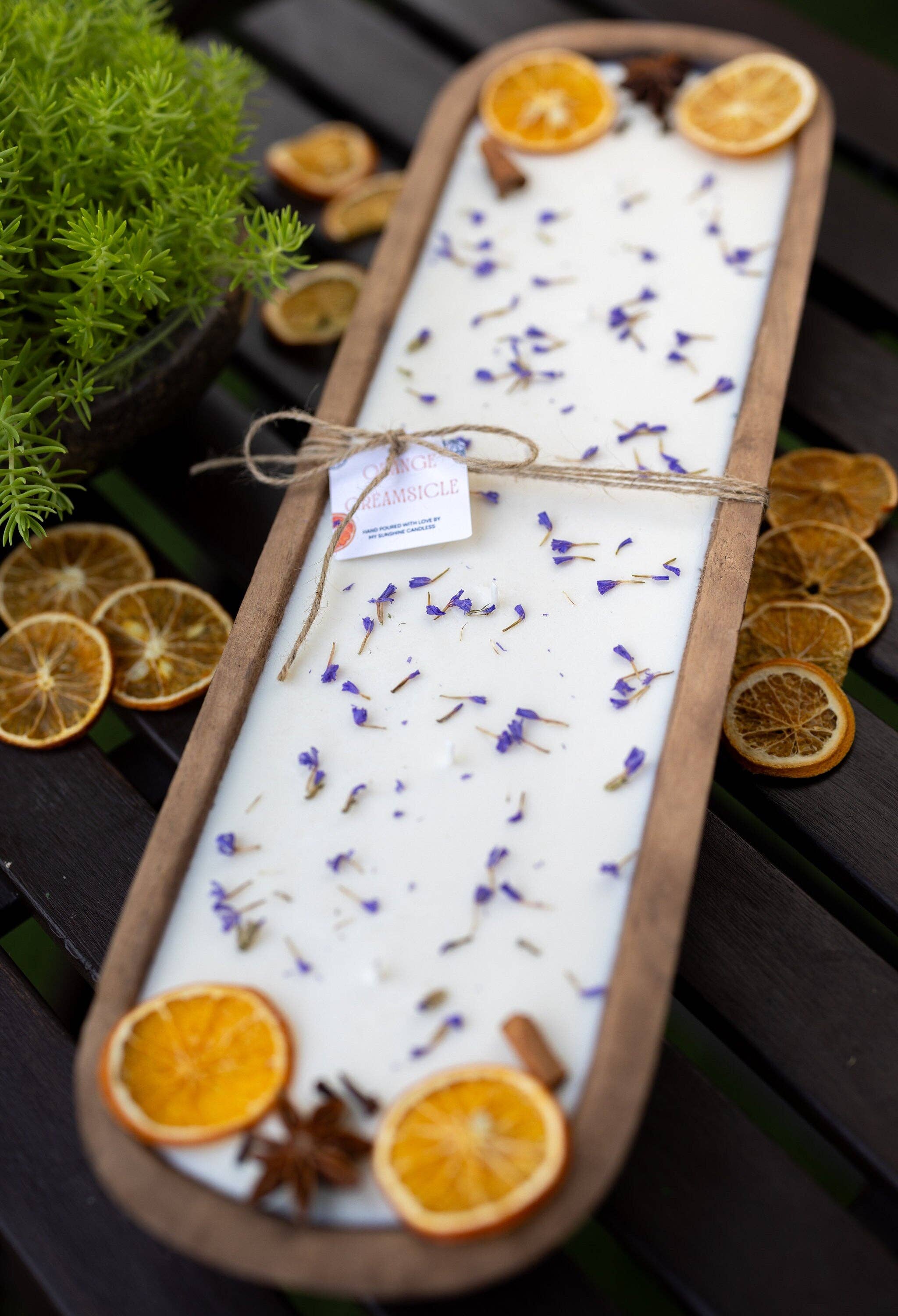 MySunshineCandless – wholesale Burkljus – Stort handsnidat 6 vekeskålstearinljus/orange skålljus/återanvändbart/träbondgårdsdekoration/perfekt present/julhelg2