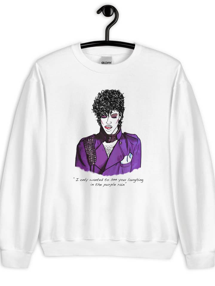Purple sweatshirt for wholesale by El loco del Pelo Rizo