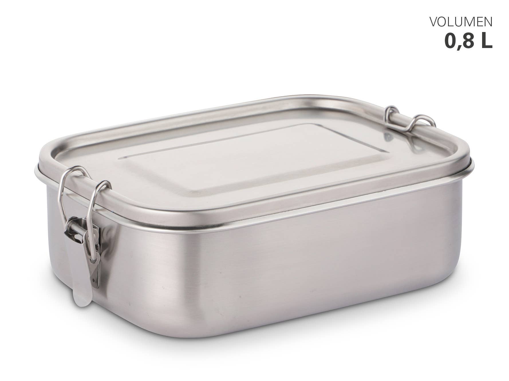 Karl Weis - Wholesale Food Storage Container - Small stainless steel lunchbox with seal and divider 0.8l1