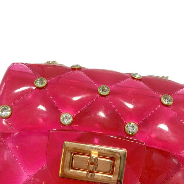 Doe a Dear - Wholesale Crossbody Bag - Kids - P30 B3001 Rhinestone Stud Quilted Jelly Purse (4 Colors)2