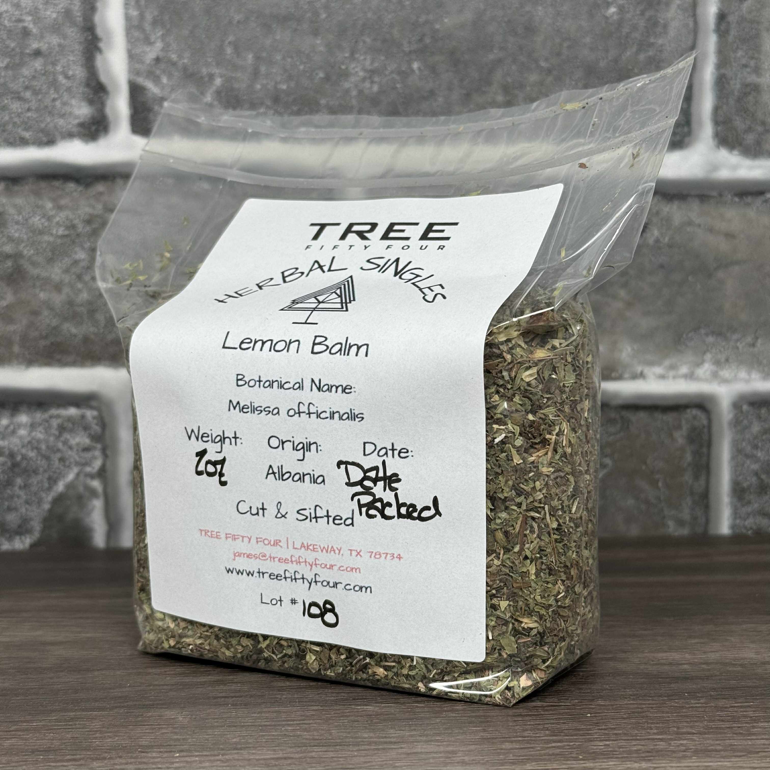 Tree Fifty Four - Wholesale Loose Tea - Lemon Balm | 2oz - 1 KG | Bulk Herbs5