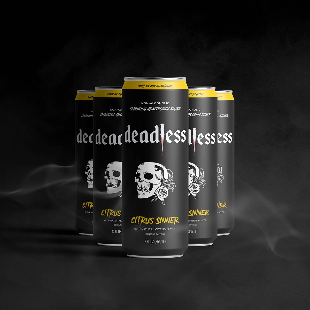 Deadless - Adaptogenic Elixir - Wholesale Non-Alcoholic Aperitif/Mocktail - Citrus Sinner Sparkling Adaptogen + Nootropic Elixir 12-pack