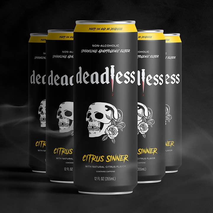 Deadless - Adaptogenic Elixir - Wholesale Non-Alcoholic Aperitif/Mocktail - Citrus Sinner Sparkling Adaptogen + Nootropic Elixir 12-pack0