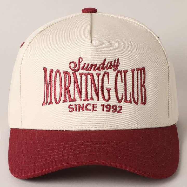 Fashion City - Wholesale Trucker Hat - Unisex - Sunday Morning Club Two-Tone Trucker Hat
