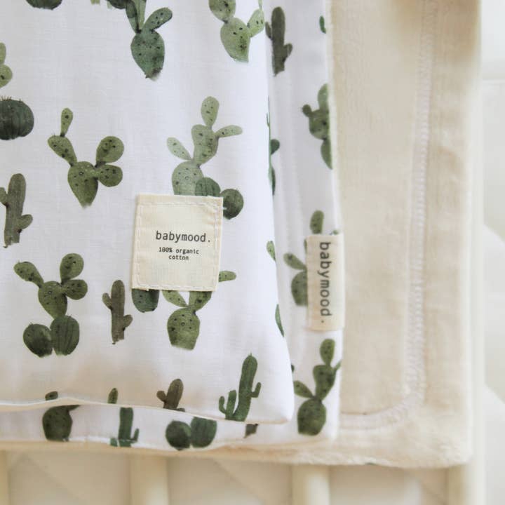Cactus Manta bebé 2 lados Bamboo & Minky | Cactus de venta al por mayor en Faire4