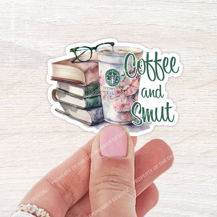 Autocollant Café & Cochonneries pour la vente par The Daydreamer Designz