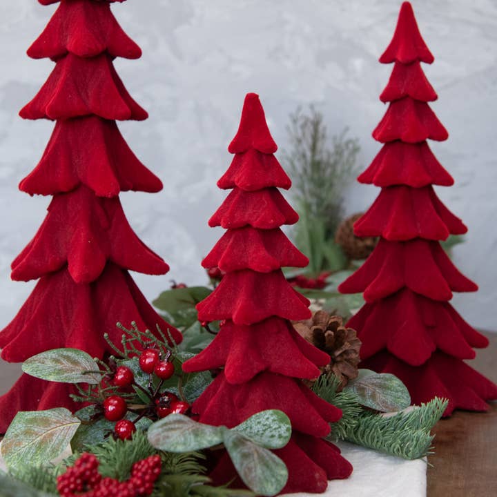 9" RED RESIN TREE for wholesale by Ragon House