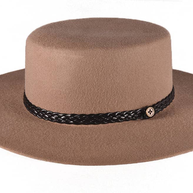 The Trix Felt Hat - Tan for wholesale by Fallen Broken Street