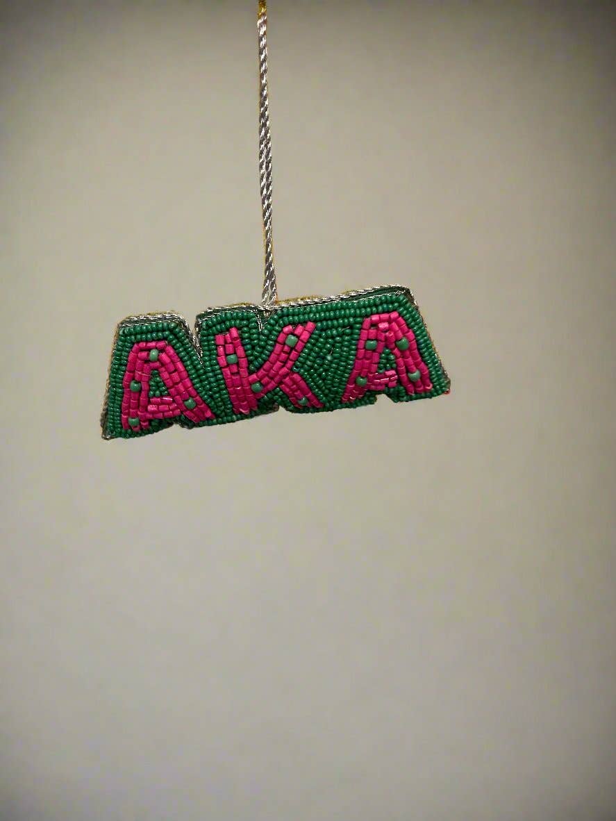 Mon Belle Amie - Wholesale Ornament - Alpha Kappa Alpha AKA Beaded Ornament3