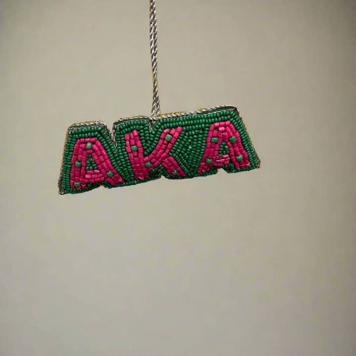 Mon Belle Amie - Wholesale Ornament - Alpha Kappa Alpha AKA Beaded Ornament3