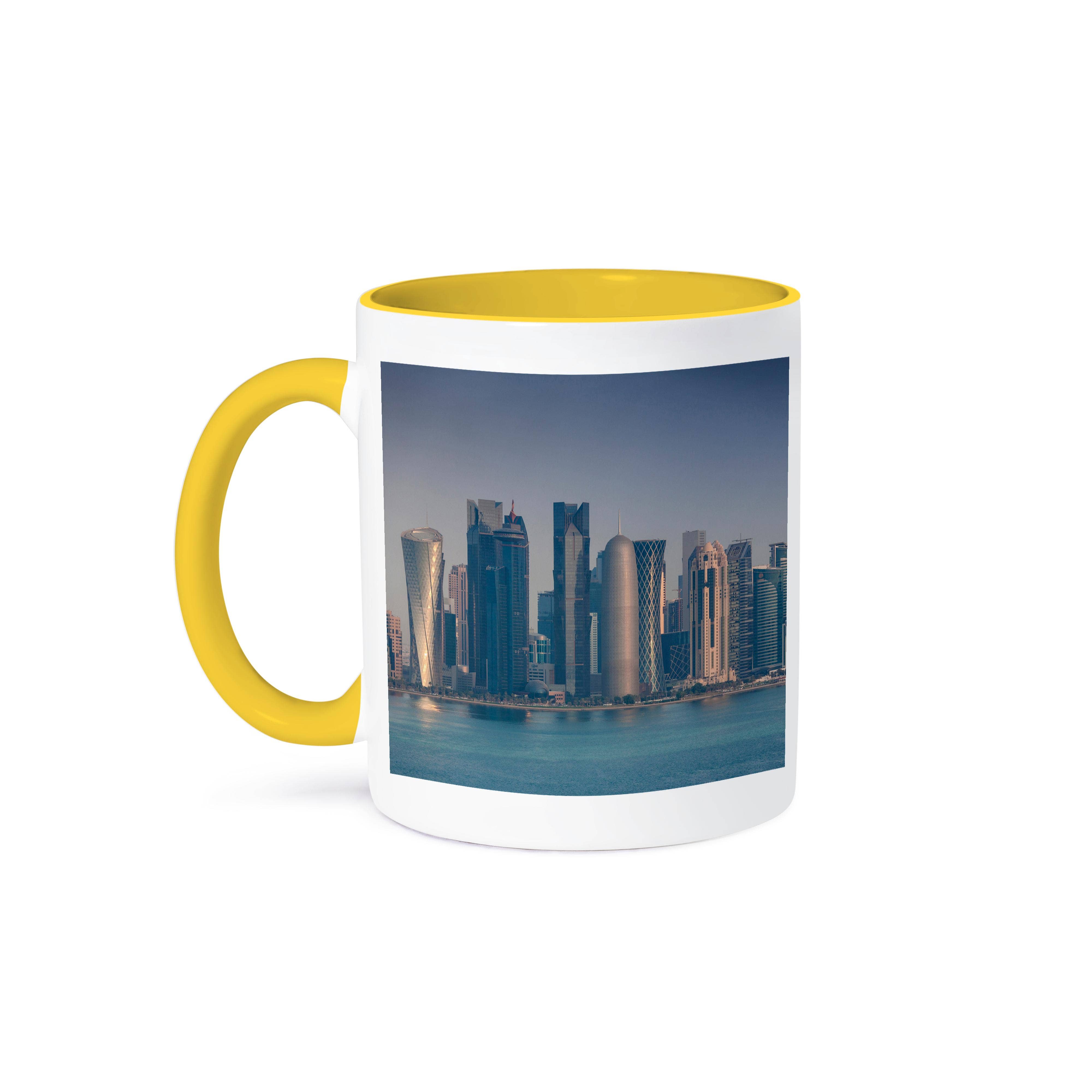 3dRose - Wholesale Coffee Mug - 3dRose, Qatar, Doha, Doha Bay, West Bay skyscrapers at dawn, Mug0