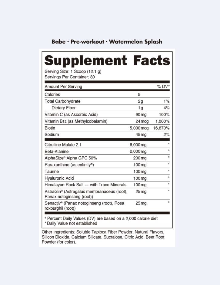 Bucked Up - Wholesale Oral Supplement/Vitamin - BU Babe Pre-Workout [30 Serv]5