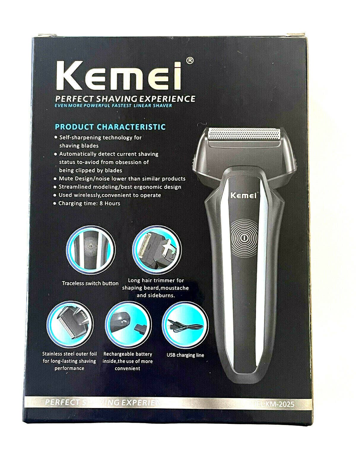 HASHIR PRODUCTS - Wholesale Electric Shaver - Men's - Kemei Men's Rechargeable Shaver with Two Blades1