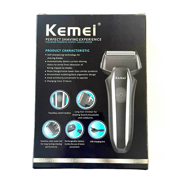 HASHIR PRODUCTS - Wholesale Electric Shaver - Men's - Kemei Men's Rechargeable Shaver with Two Blades1