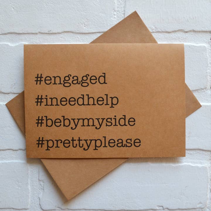 Hashtag bridesmaid proposal cards | wedding party invite for wholesale by This & That Creations, INC.