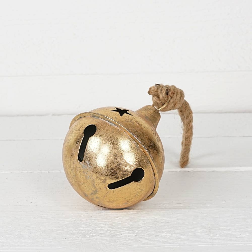 Holiday Depot Inc. - Wholesale Ornament - M32601-Vintage Golden Bell w. jute loop (5.5inD)2