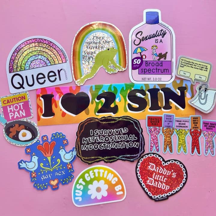 The Peach Fuzz - Wholesale Sticker - Gay Clippy Holographic Sticker7