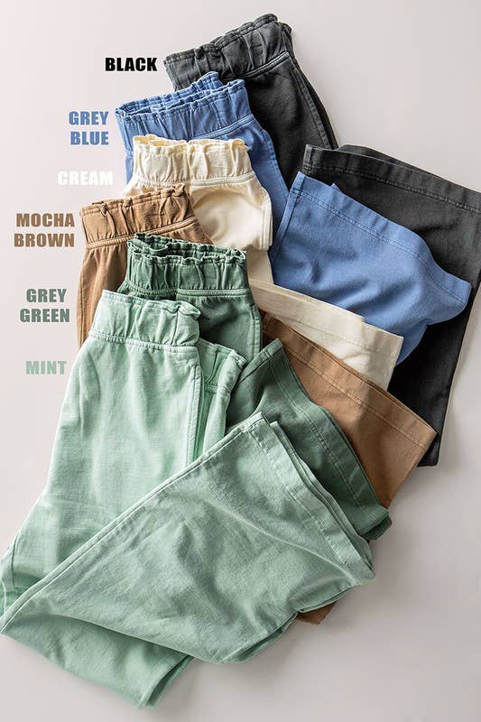 Urban Daizy - Wholesale Lounge Sweatpants/Joggers - Women's - Mineral Wash Wide Leg Elastic Waist Casual Sweatpants14