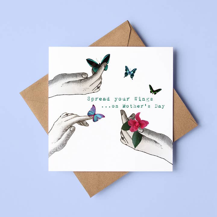 Spread your Wings...on Mother's Day Greeting Card for wholesale by Fancypantsrodgers Illustration