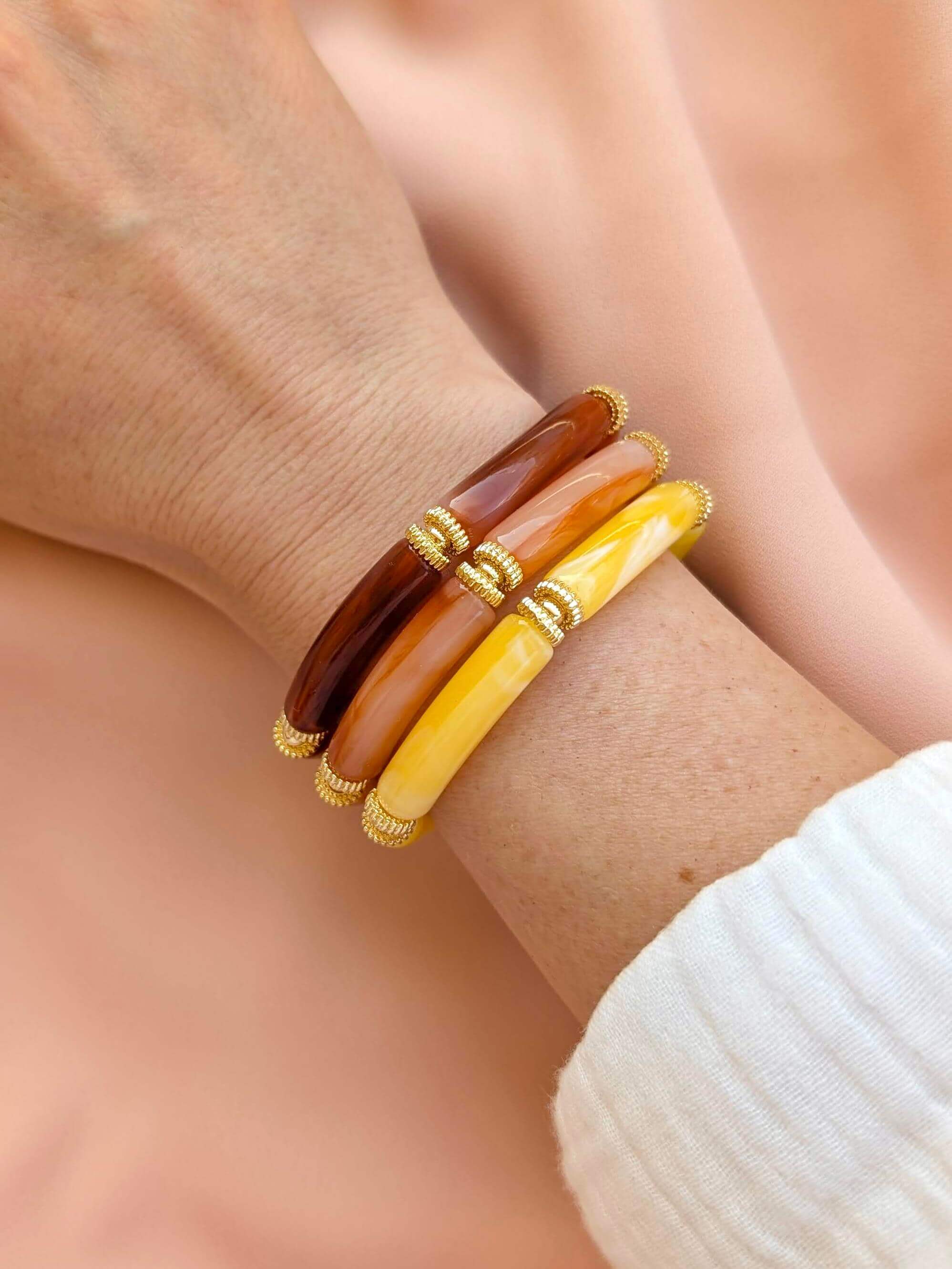 L'Atelier d'Artémis - Venta al por mayor Pulsera de cuentas - Pulsera elástica SALMA28