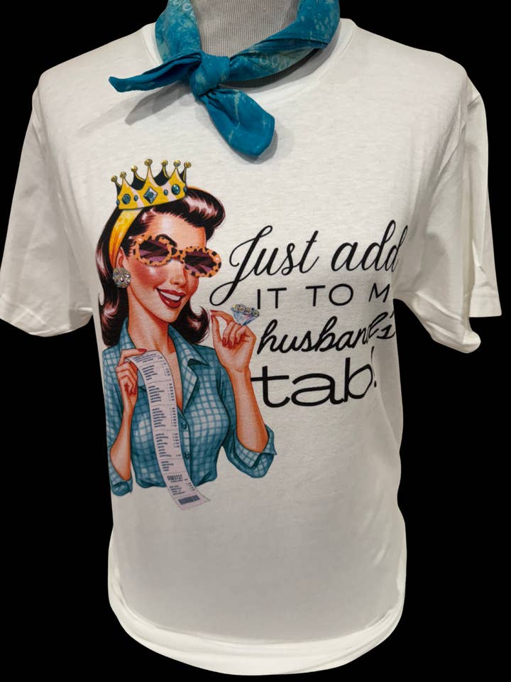 L'onglet du mari sur l'équipage blanc / Drôle pour la vente par Bling-A-GoGo, LLC