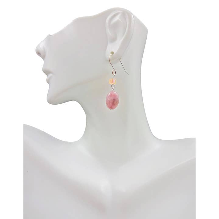IST Jewelry - Wholesale Dangle Earrings - Pink Tone Drop Earring3