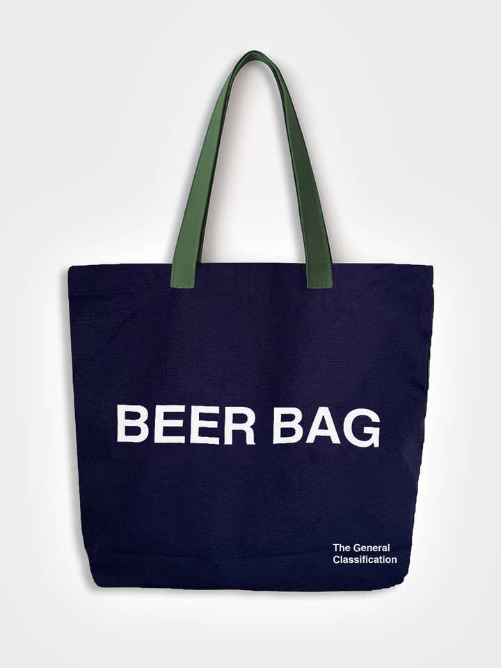 Beer Bag totebag marineblauw voor wholesale door The General Classification