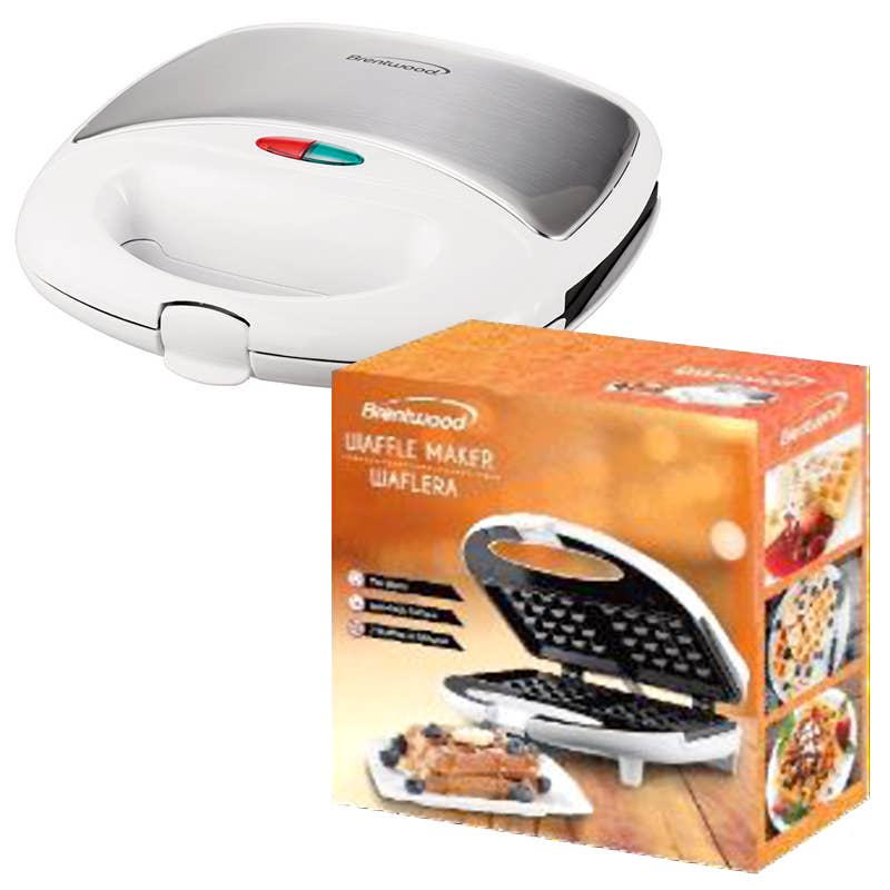 Deluxe Import Trading - Wholesale Kitchen Appliance - White Dual Waffle Maker0