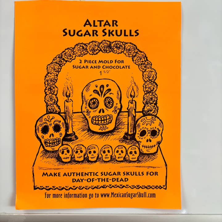 Mexican Sugar Skull - Wholesale Chocolate/Candy Mold - Altar Sugar Skull Mold - Small - 6 molds