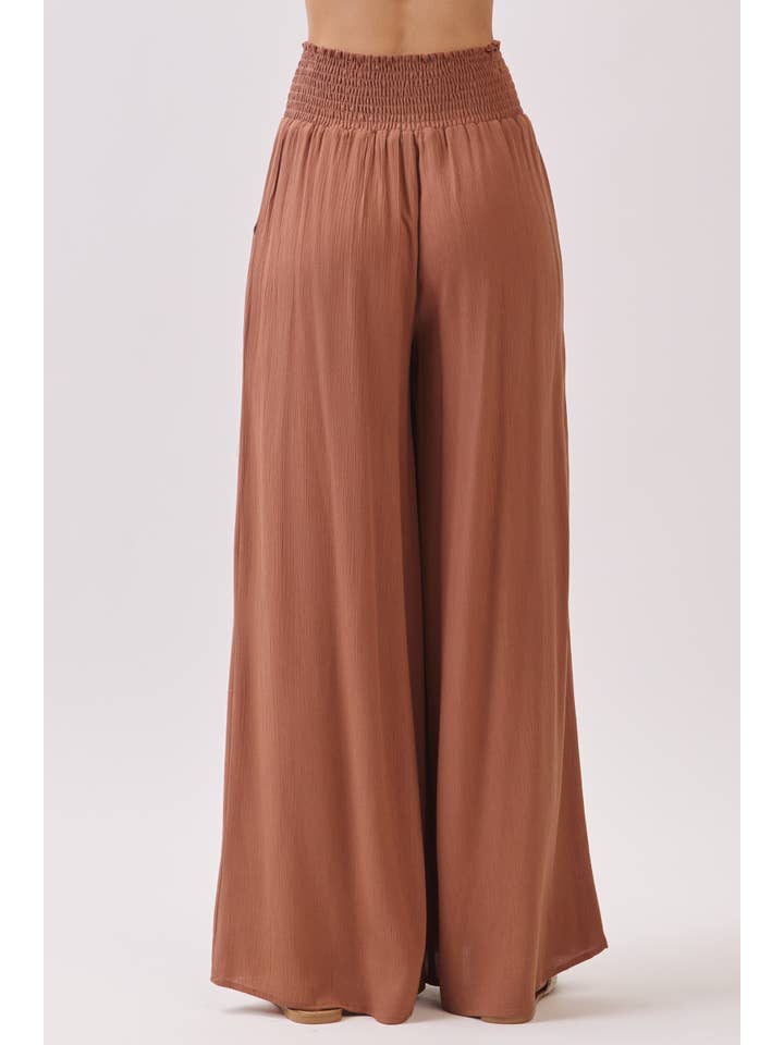 Final Touch - Wholesale Pants - Women's - Heavy Gauze Wide Leg Pants - NP70263D-HV37