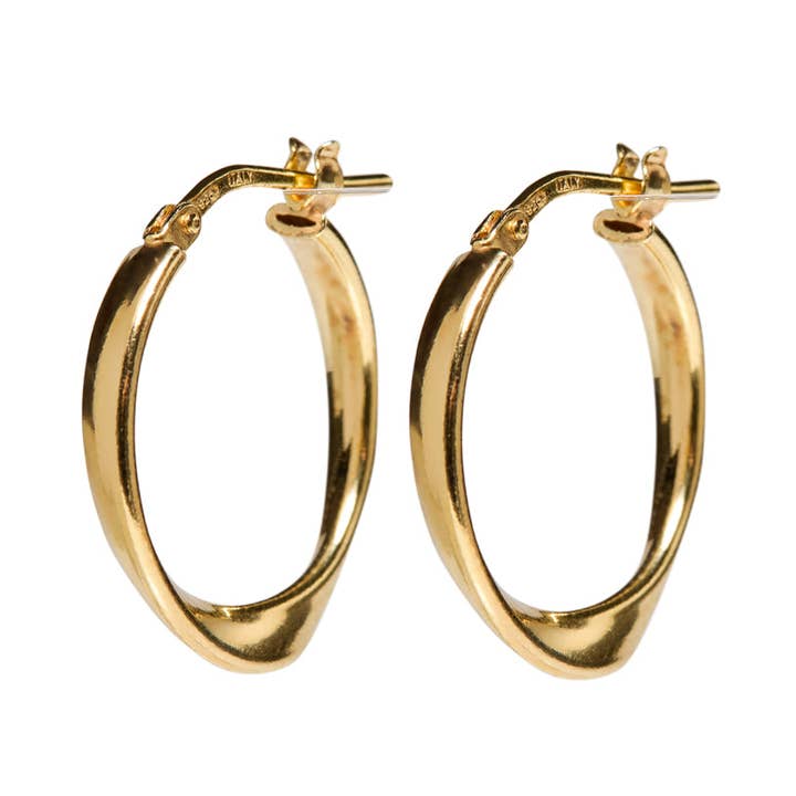 XZOTA - Wholesale Hoop Earrings - Classic wave medium g-p0