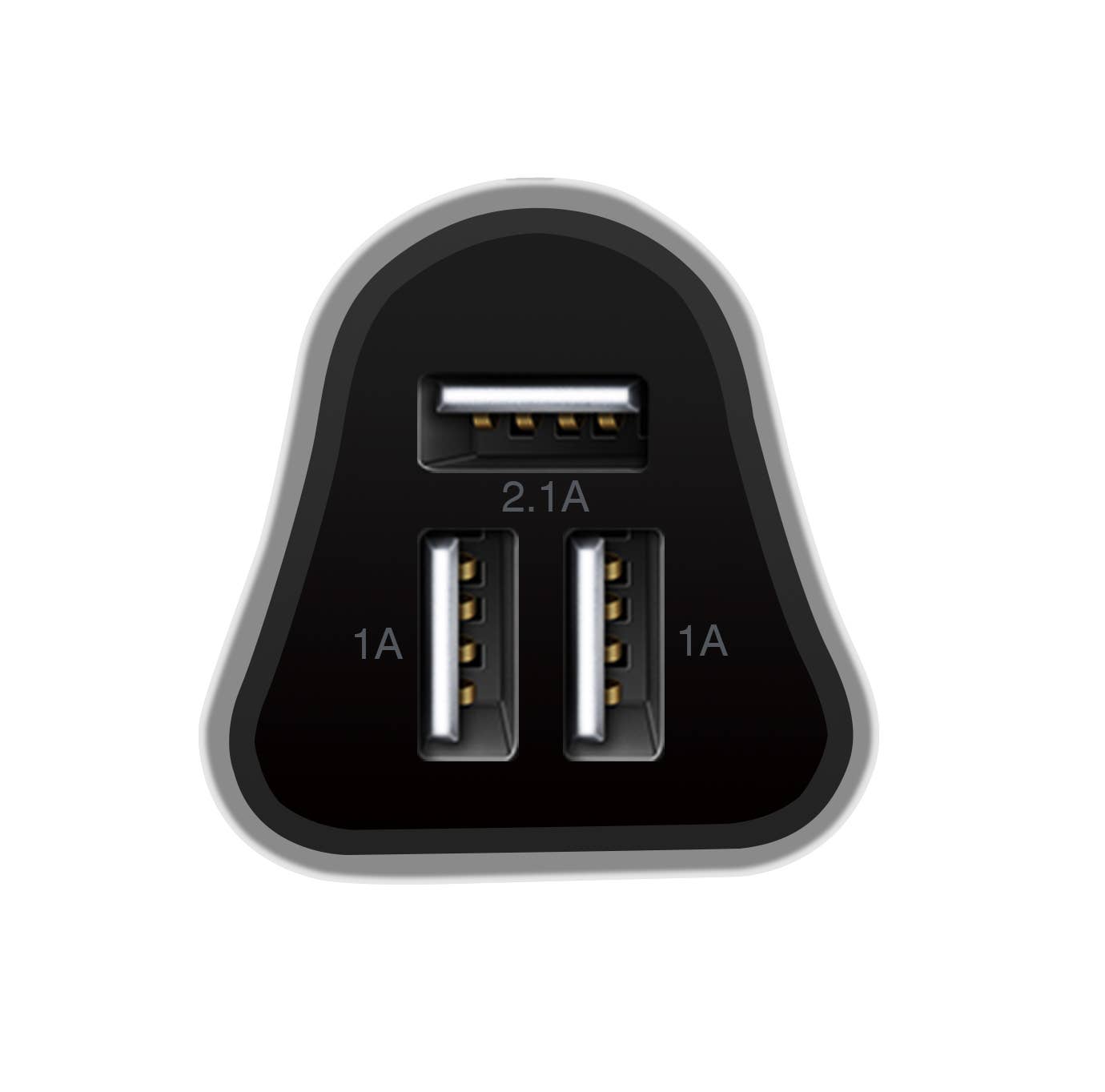 LAX Gadgets - Wholesale Portable Charger - USB 3 Ports Fast charger for Cars (Retail Packaging)24