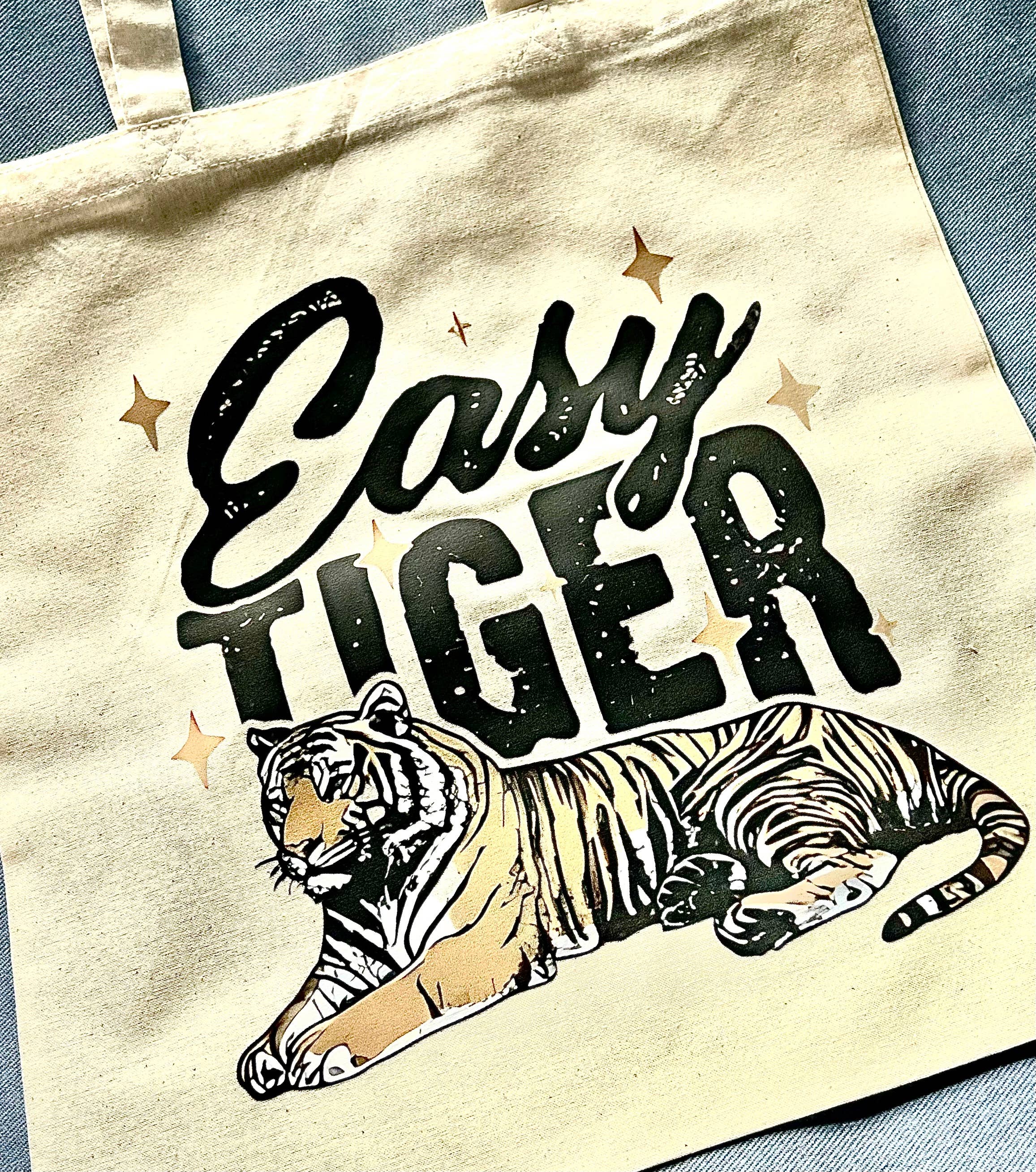 Just Chill Merch - Wholesale Tote Bag - Unisex - Natural Cotton Canvas Tote Bag Easy Tiger
