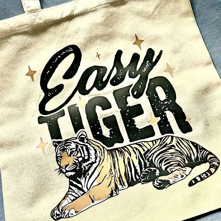 Just Chill Merch - Wholesale Tote Bag - Unisex - Natural Cotton Canvas Tote Bag Easy Tiger0