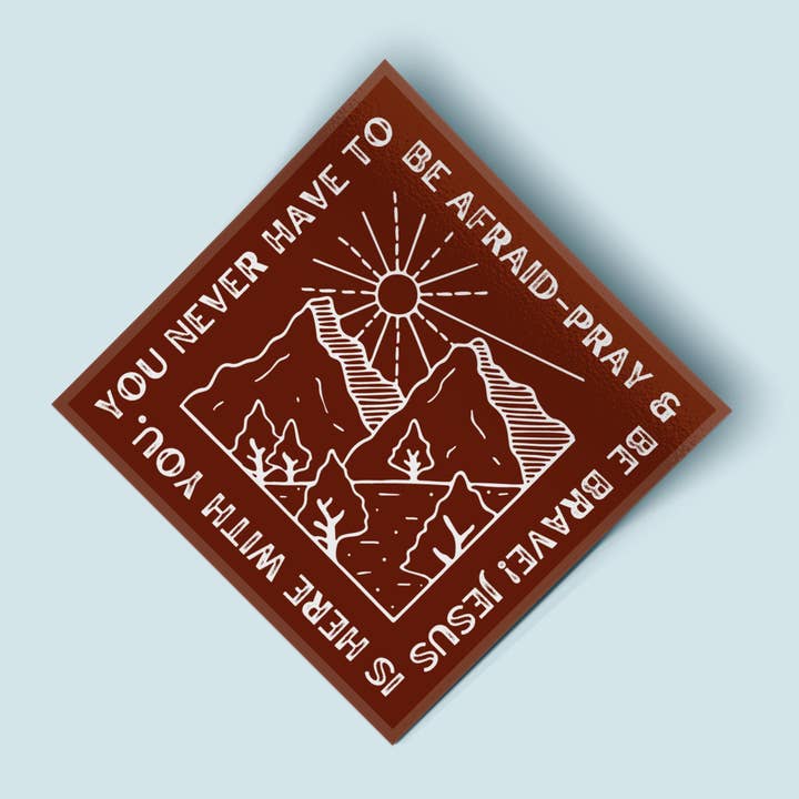 Adhesivo de vinilo Pray & Be Brave para venta al por mayor de Pink Salt Riot