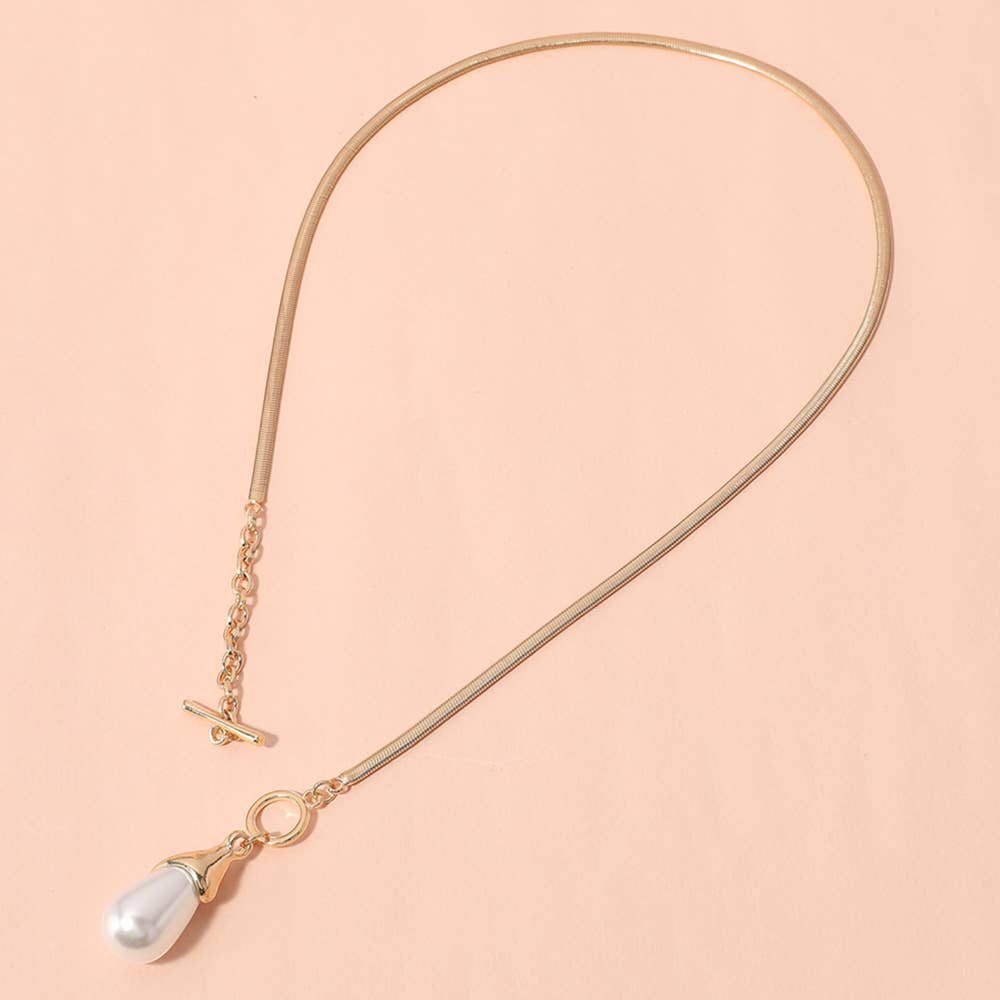 Sensibling Corp. - Wholesale Pendant/Charm Necklace - SECRET BOX_Pearl Toggle Pendant Necklace
5