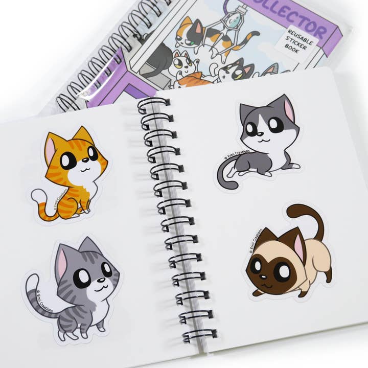 Emii Creations - Vente Autocollant - Joli livre d'autocollants réutilisable pour machine à griffes de chat2