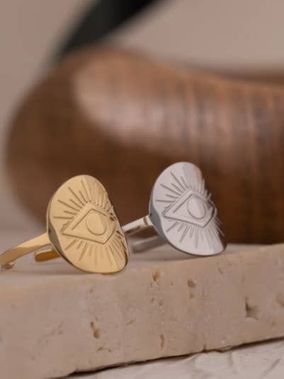 Eye See Dig Guld Ring for engroshandel hos AMD COLLECTIVE