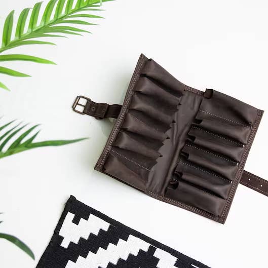 Pikore – Engroshandel Musikinstrument – Læderetui til mundharpe - med justerbare rum