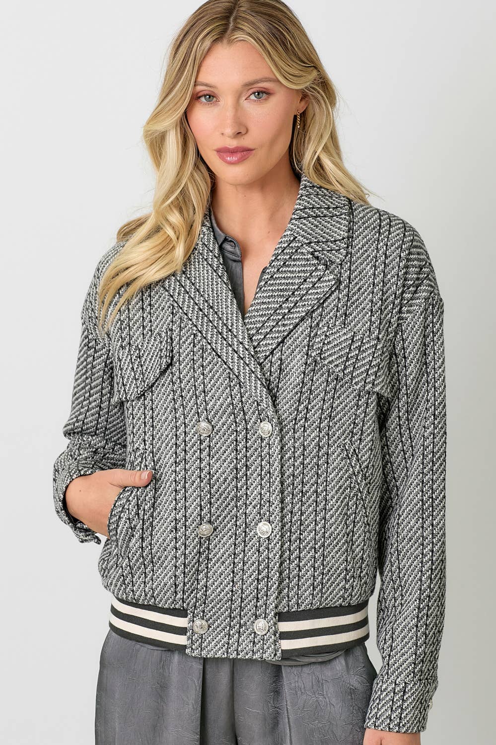 Mystree – wholesale Bomberjacka - Dam – 60732 Bomberjacka med ränder0