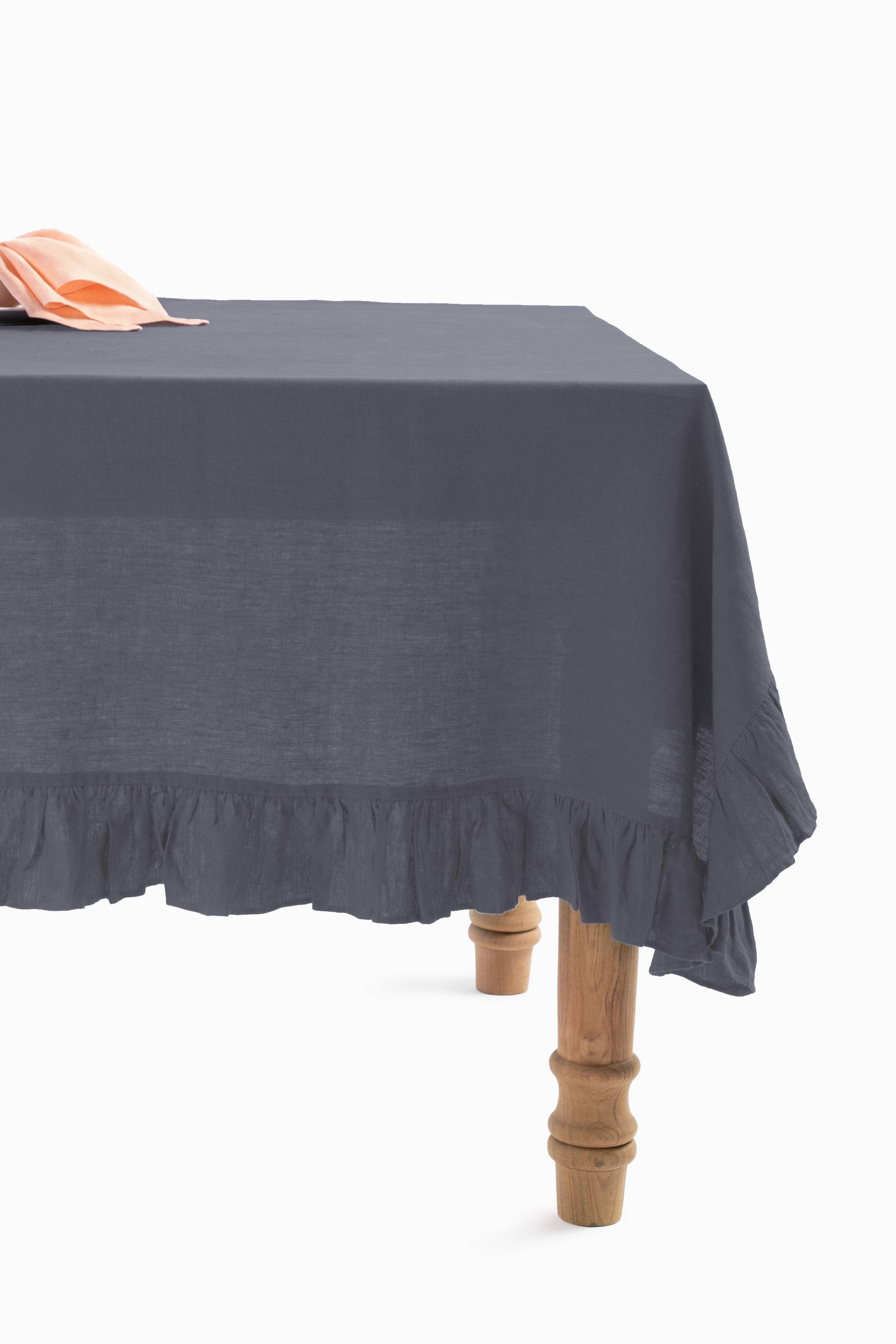 Live Linen - Wholesale Tablecloth - Linen Tablecloth with Ruffle Trim – Classic3
