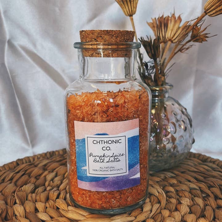 Chthonic Co. Pumpkin Spice Bath Salts 8oz for wholesale by Chthonic Co.